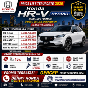 Harga Honda HR-V 2026 | Mobil SUV Premium Di Kelasnya
