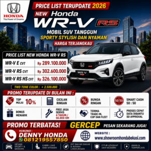 Harga Honda WR-V 2026 | SUV Tangguh dan Sporty